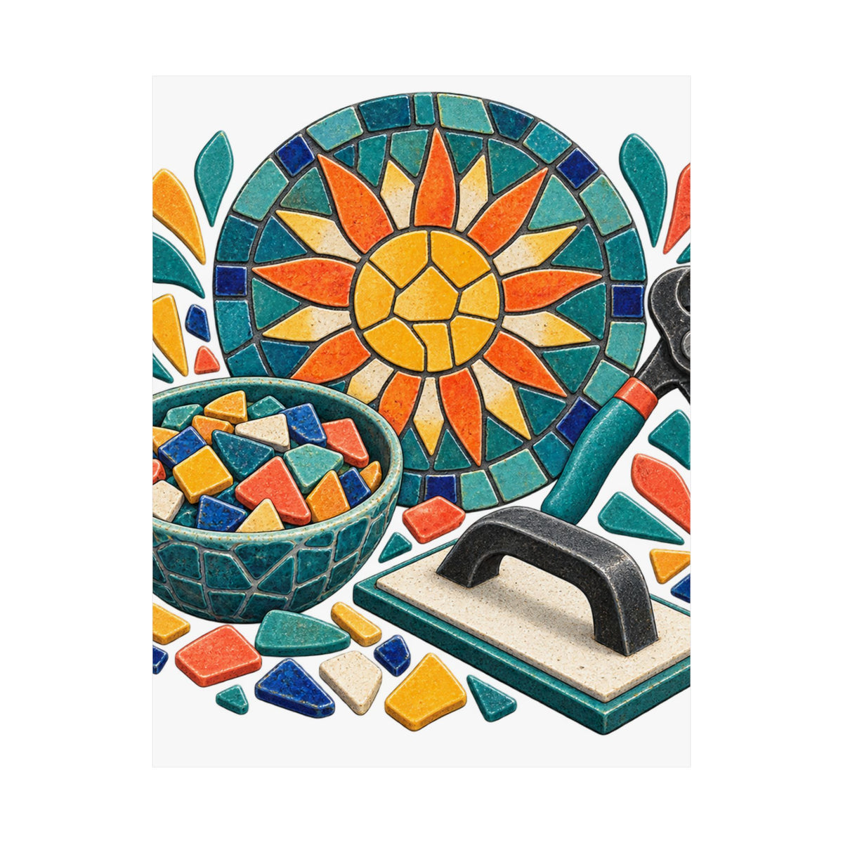 Sunburst Mosaic Making Workshop Poster