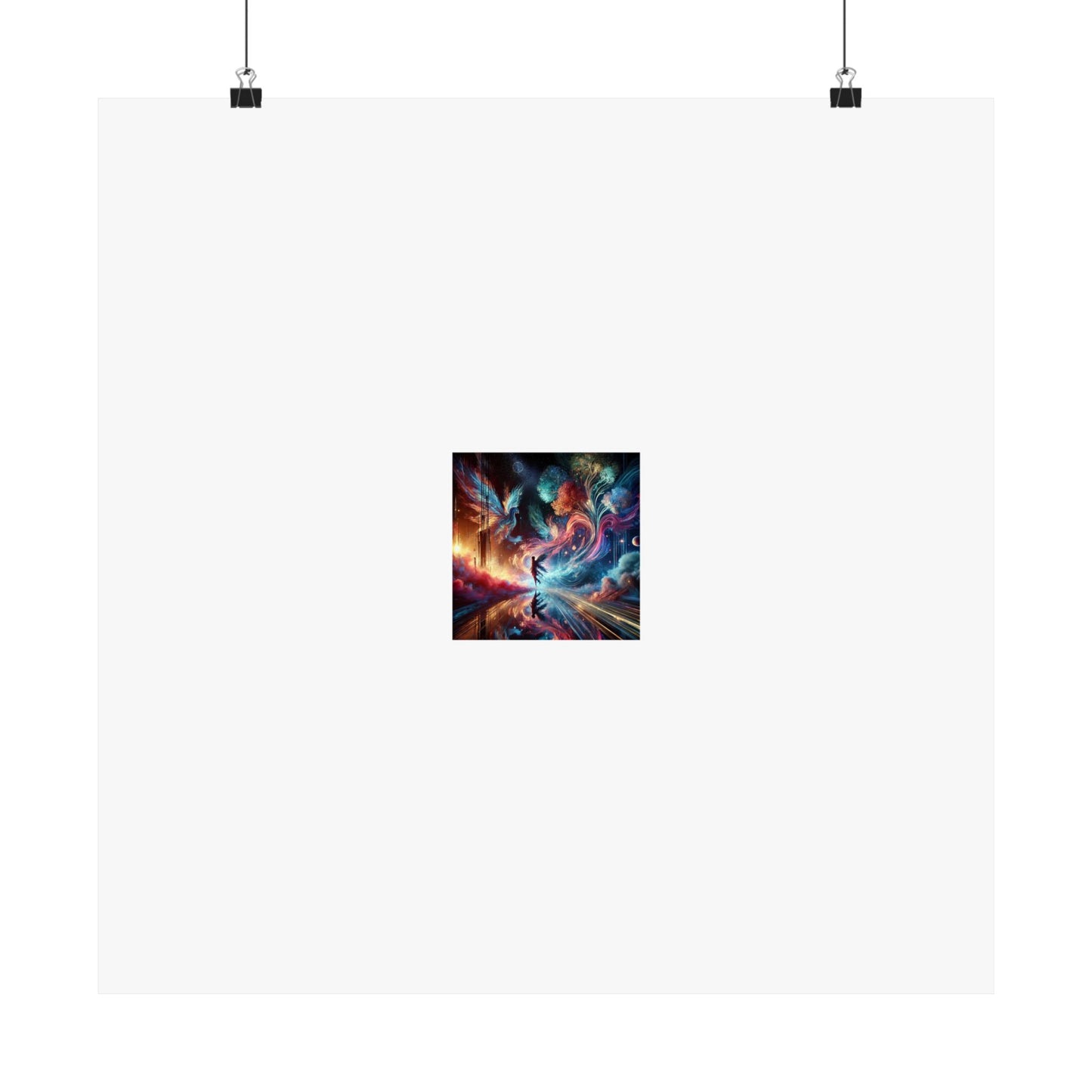 Cosmic Aurora Dancer Dreamscape Celestial Dance Poster