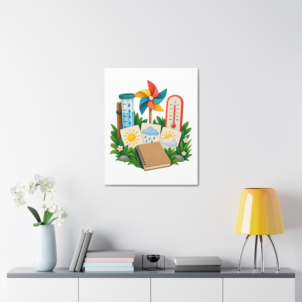 Colorful Backyard Weather Watching Kit Canvas