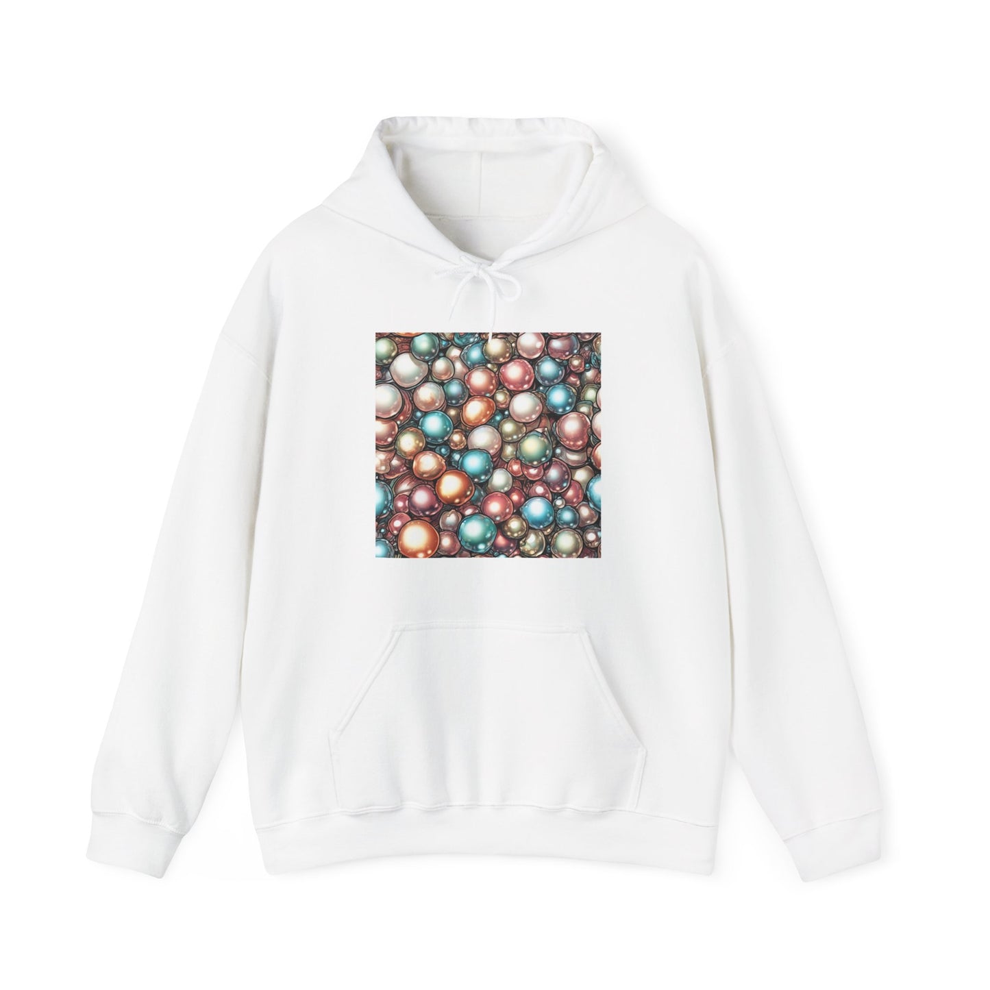 Rainbow Pearl Marble Abstract Gift Art Hoodie
