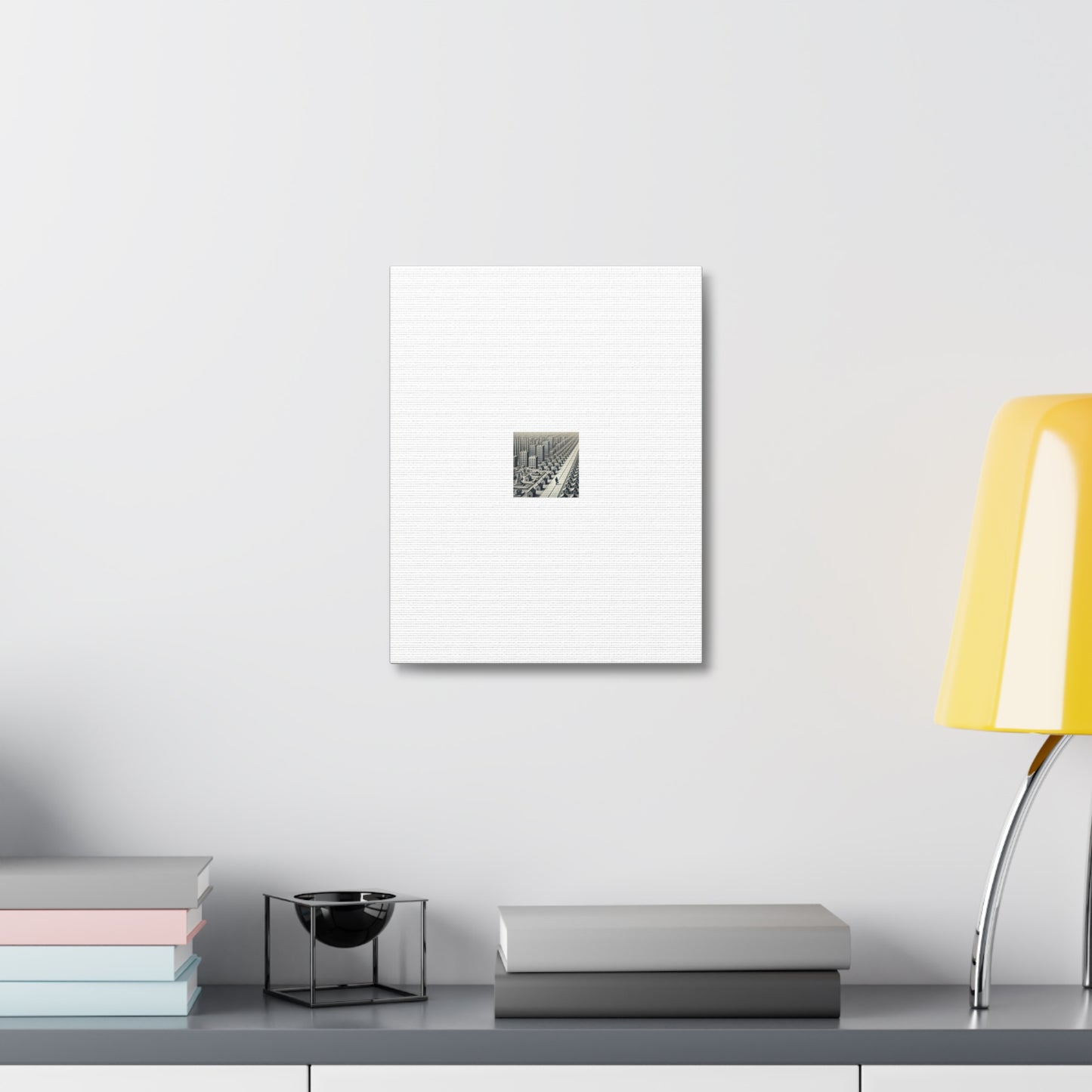 Monochrome Urban Factory Cityscape Canvas Industrial Wall Art Gift