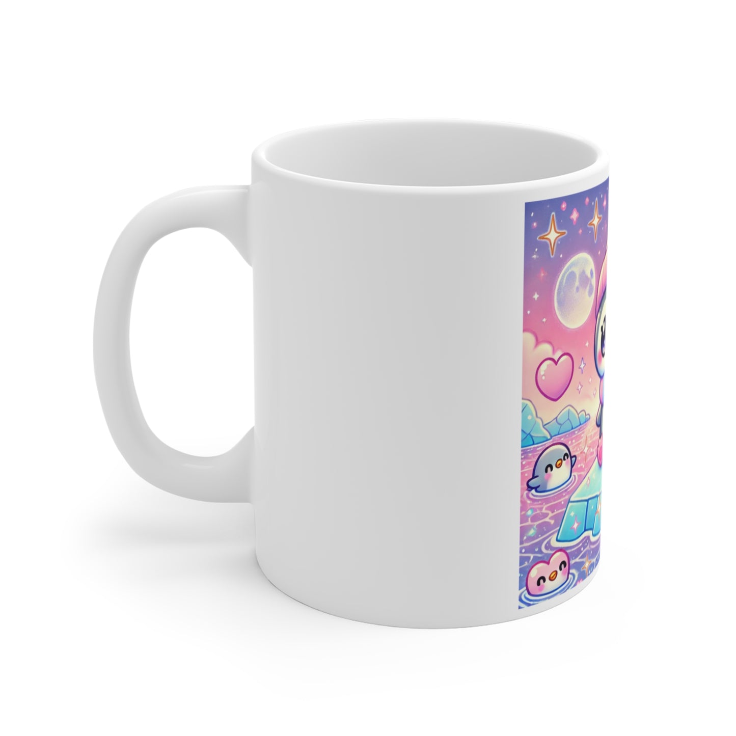 Cute Winter Penguin Ice Floe Kawaii Art Coffee Mug