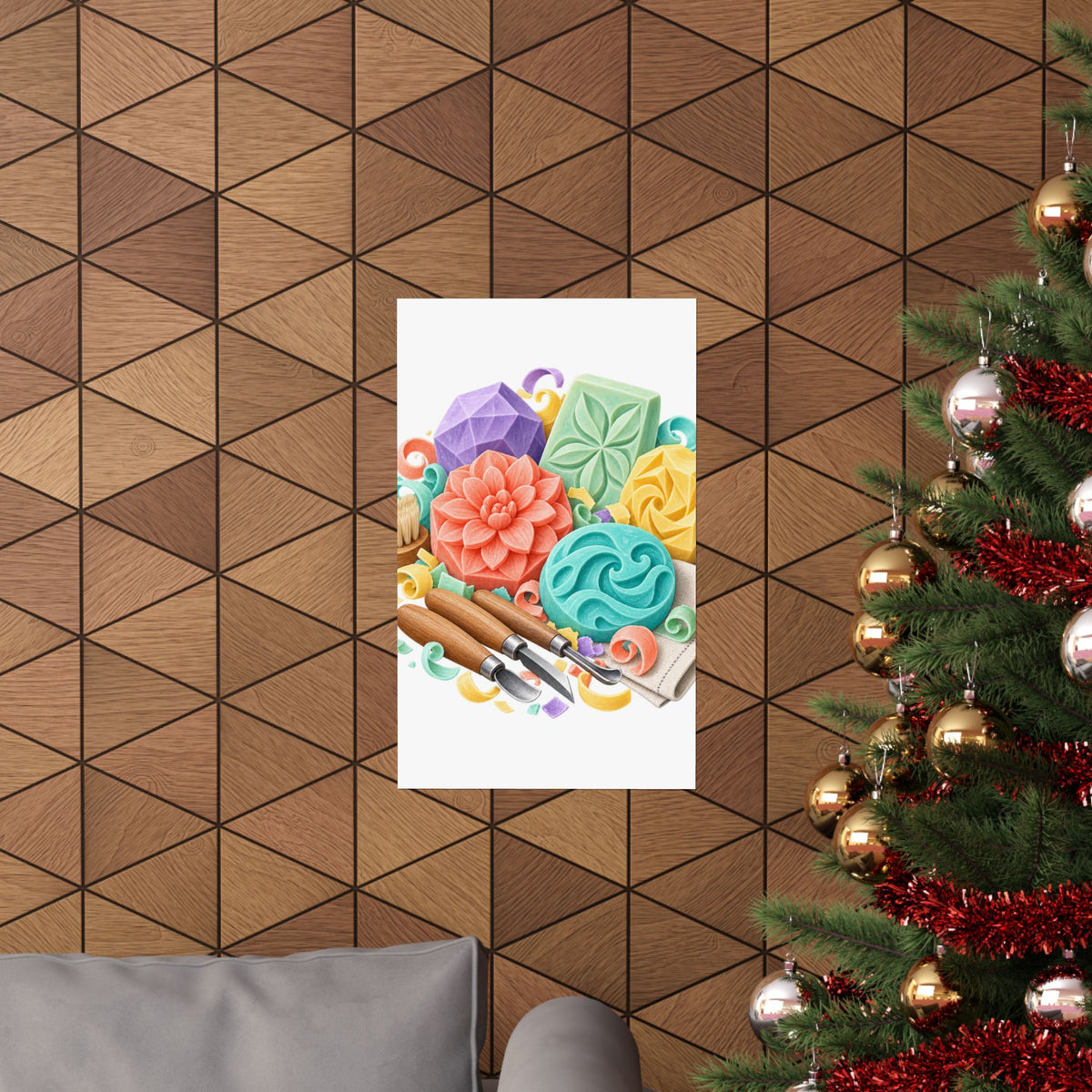 Colorful Soap Carving Workshop Poster