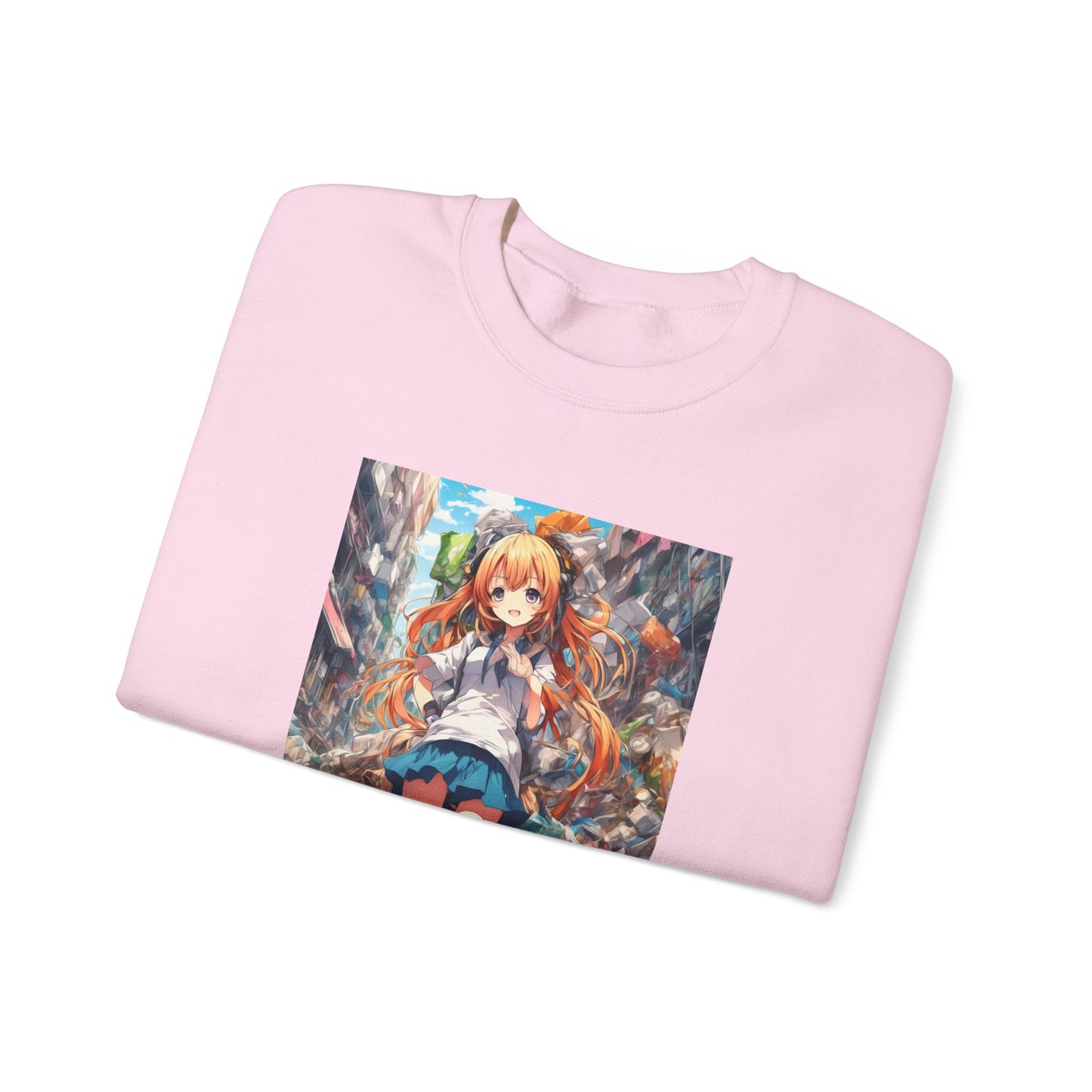Recycling Rescue Anime Heroine Eco Street Art Sweatshirt