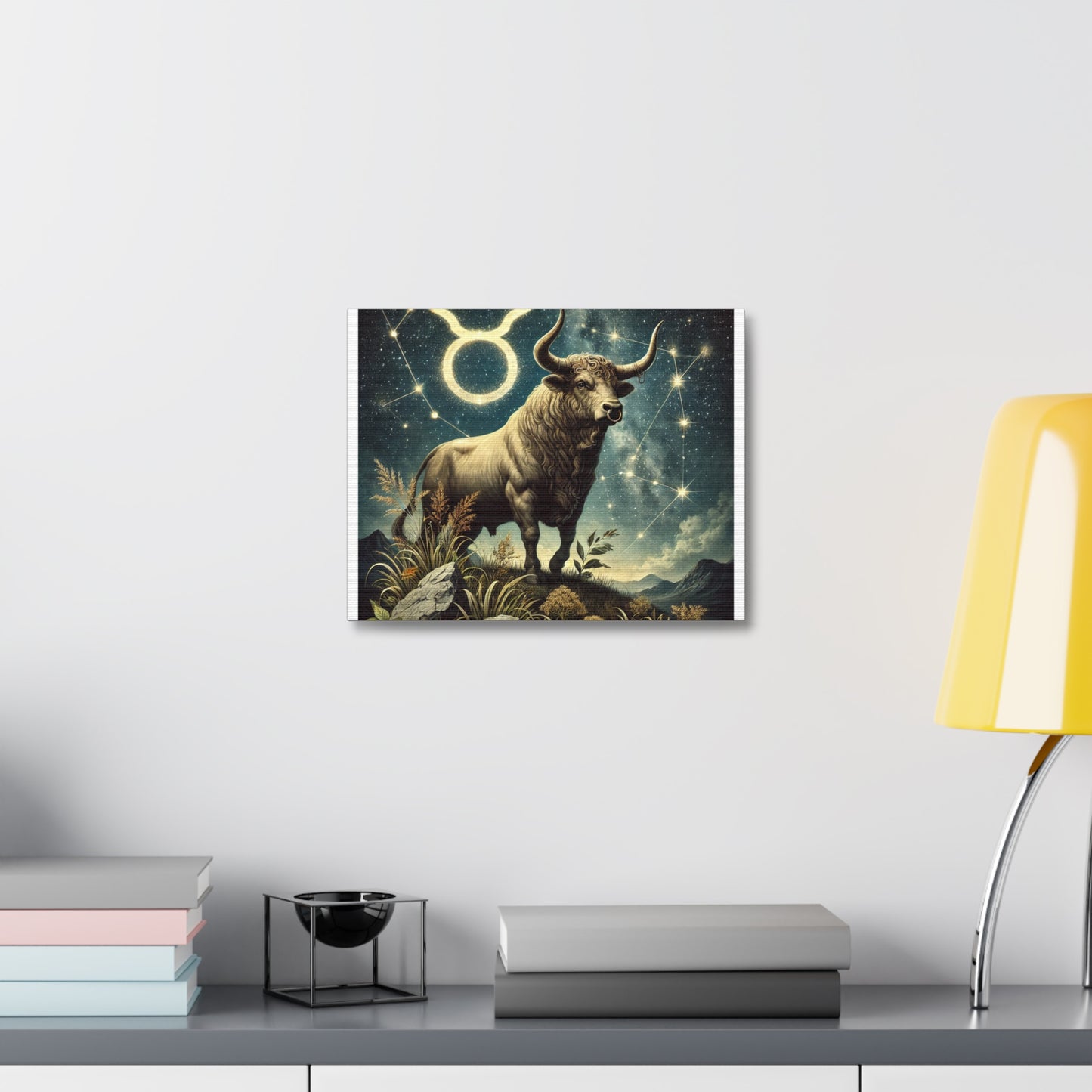 Taurus Bull Constellation Celestial Canvas Wall Art