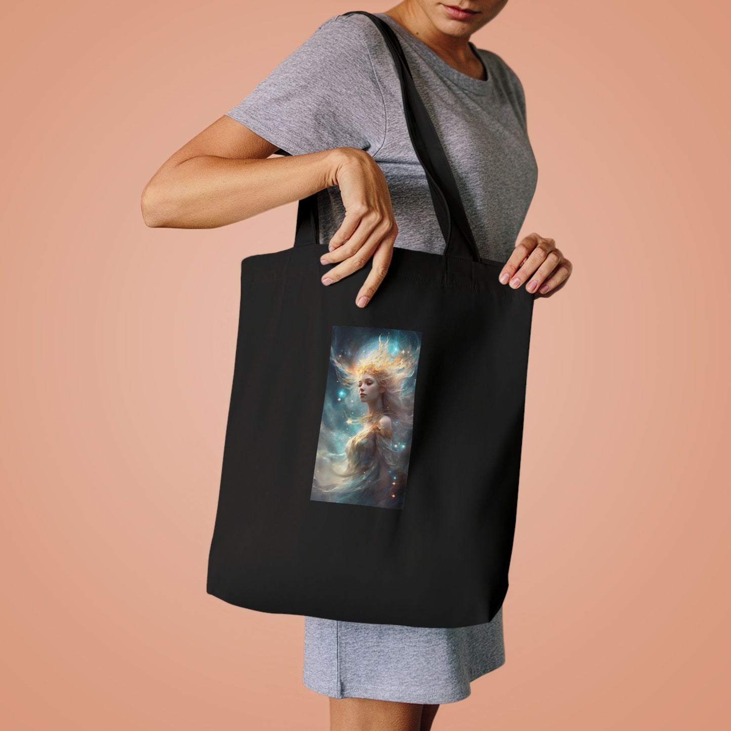 Solar Celestial Spirit Fantasy Portrait Tote Bag