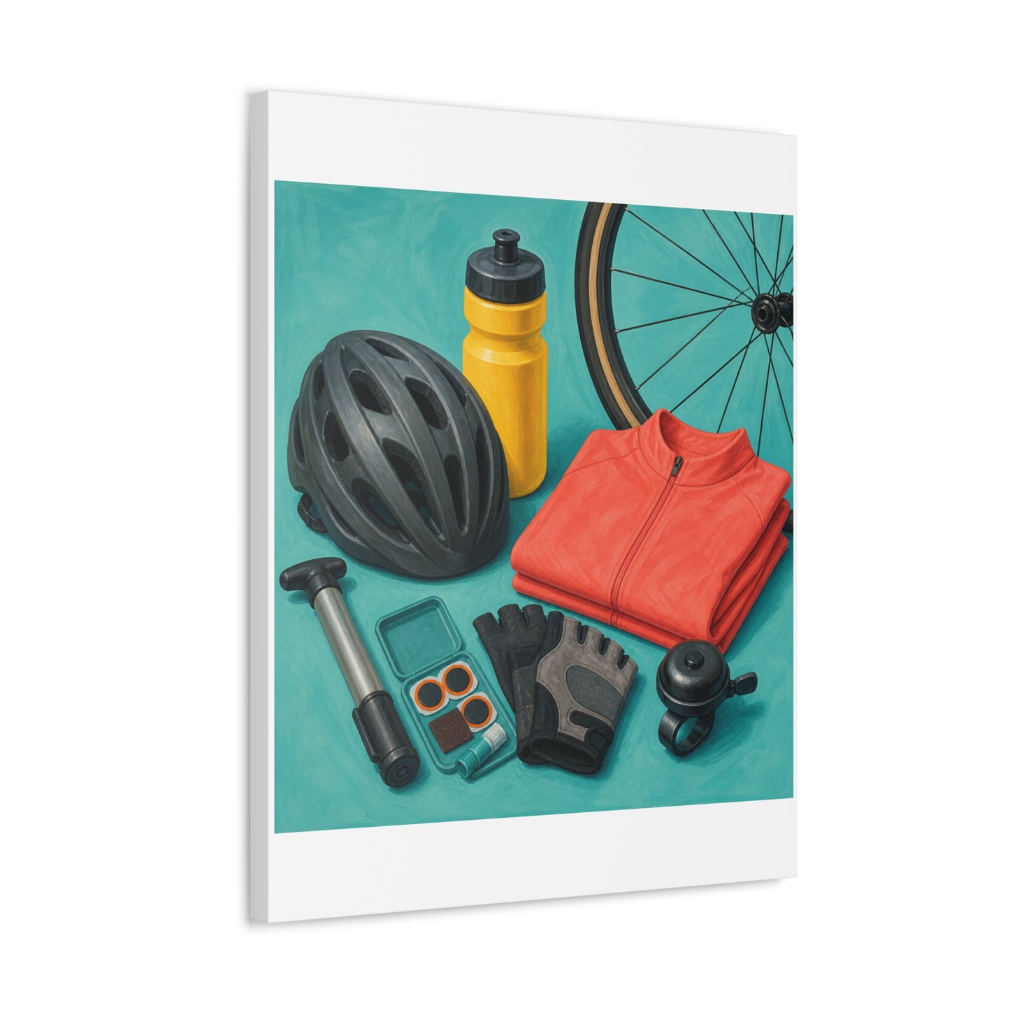 Colorful Cycling Gear Hobby Canvas Art
