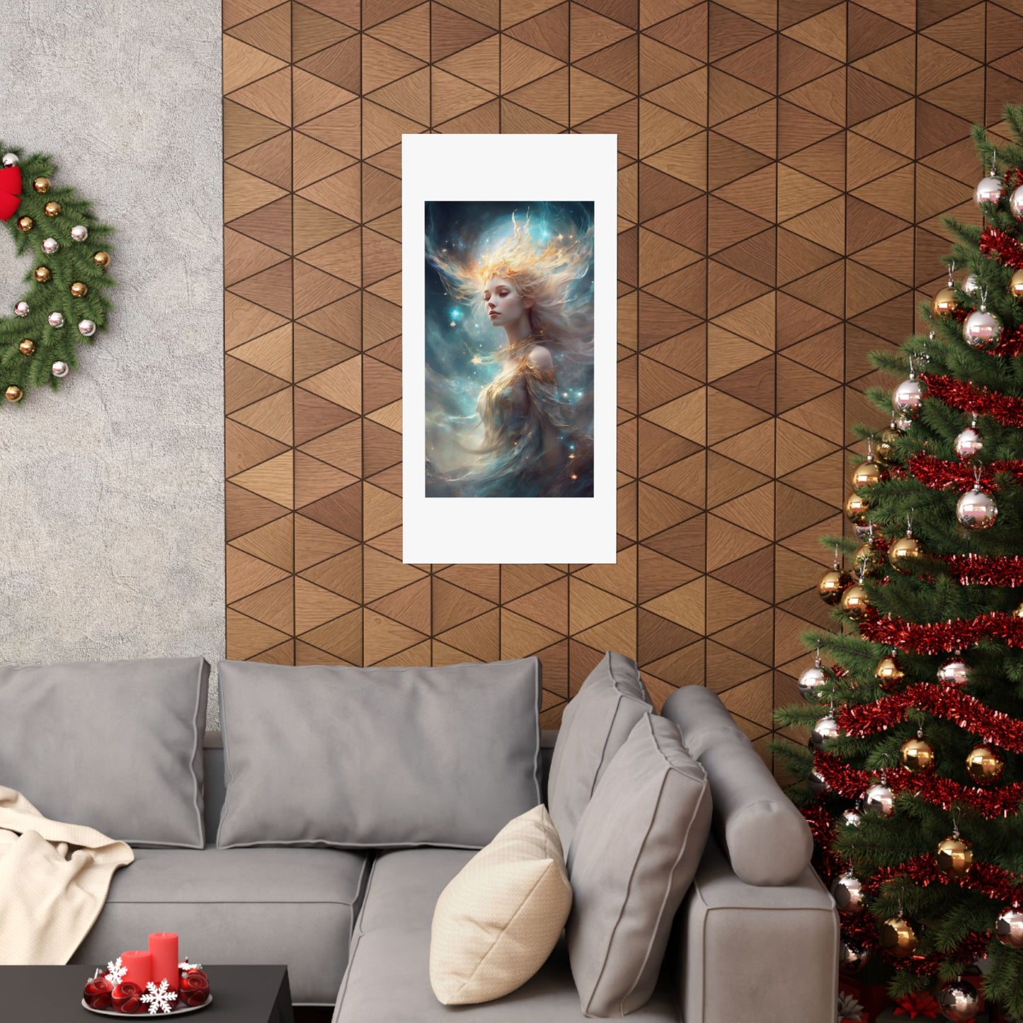 Solar Celestial Spirit Fantasy Portrait Poster
