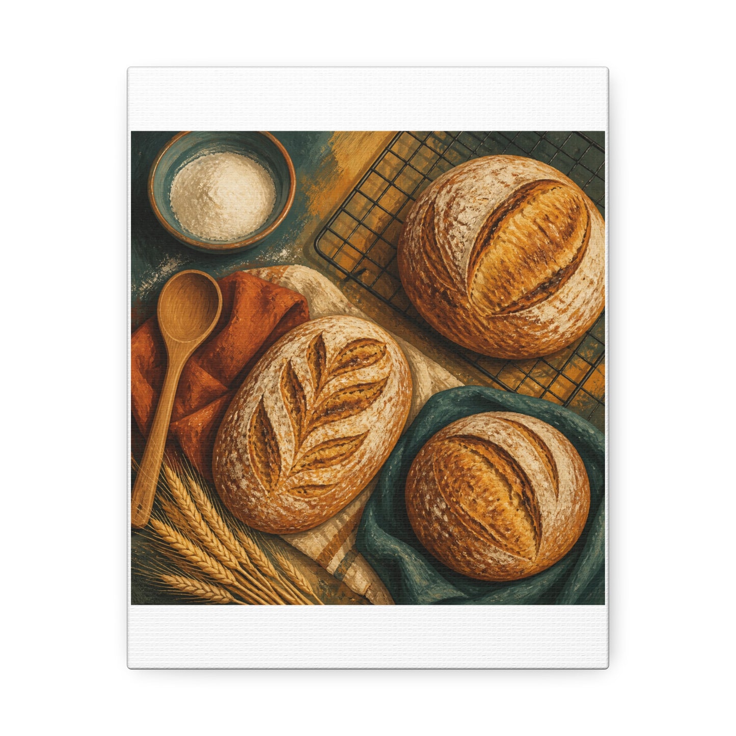 Artisan Bread Baking Still Life Canvas Art