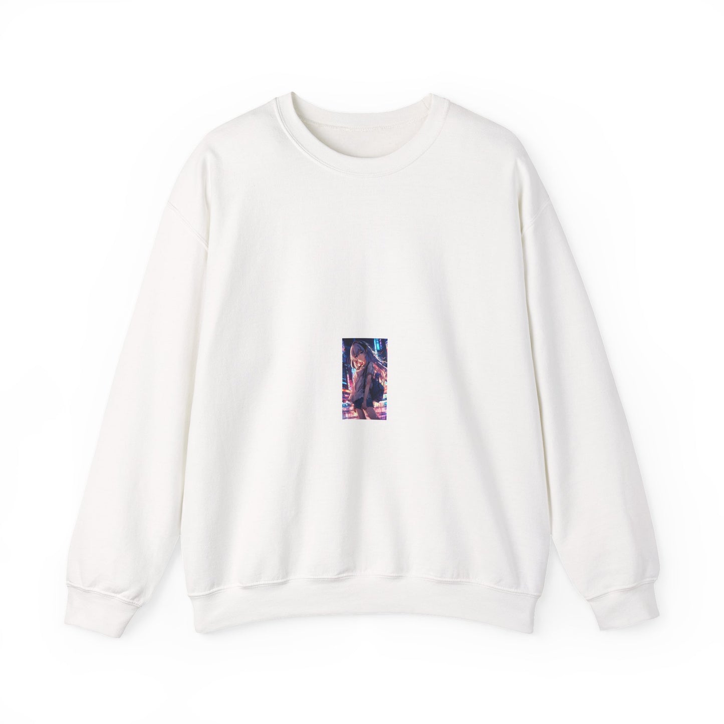 Anime City Night Heroine Portrait Soft Sweatshirt