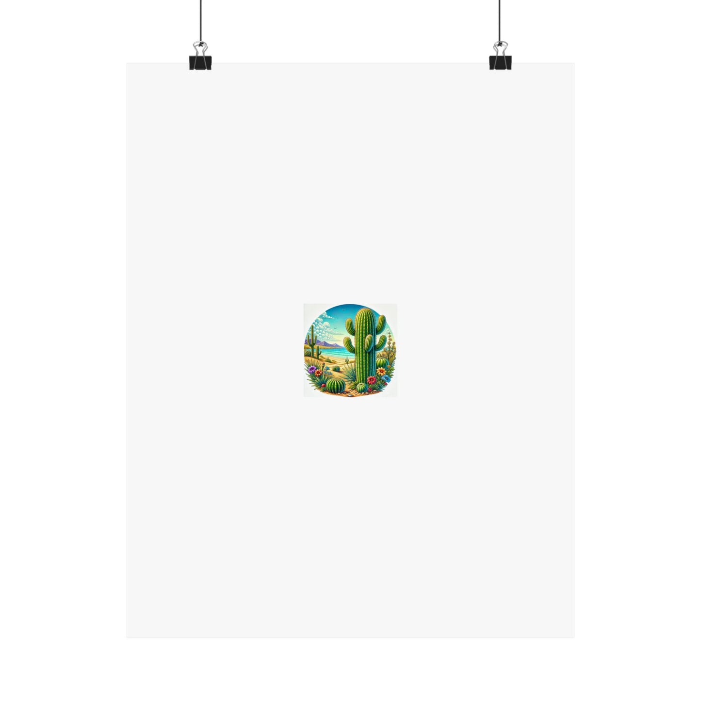 Desert Cactus Bloom Garden Poster Botanical Desert Wall Art Gift