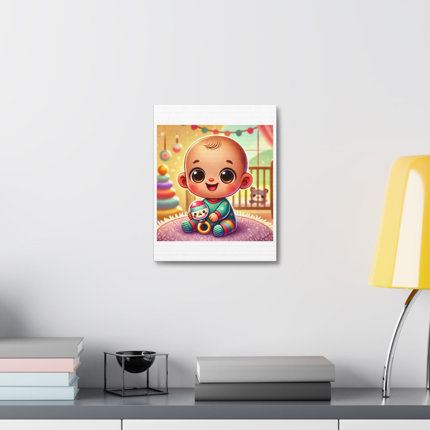 Cheerful Baby Nursery Playroom Canvas Art