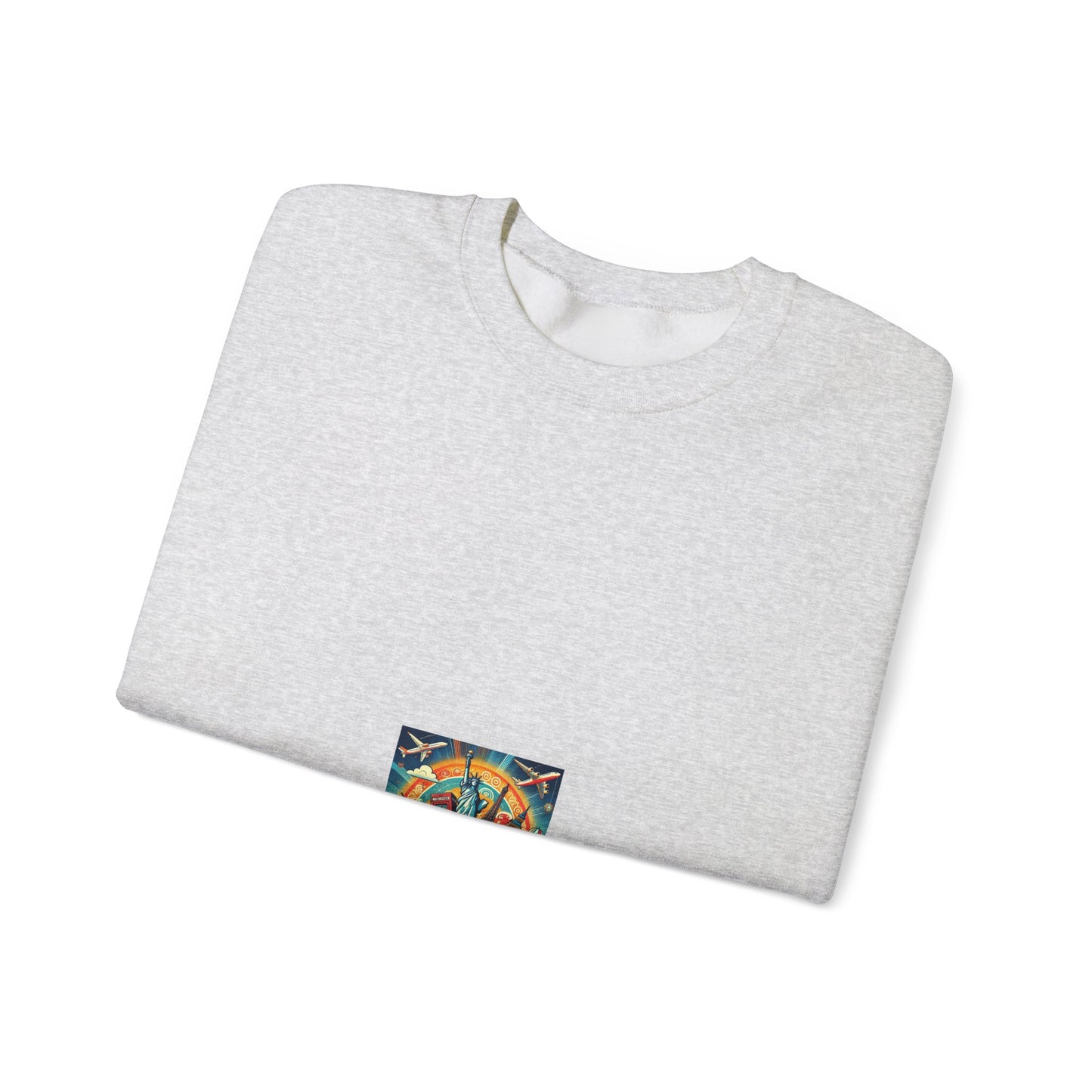 Global Landmark Adventure Collage Soft Travel Sweatshirt