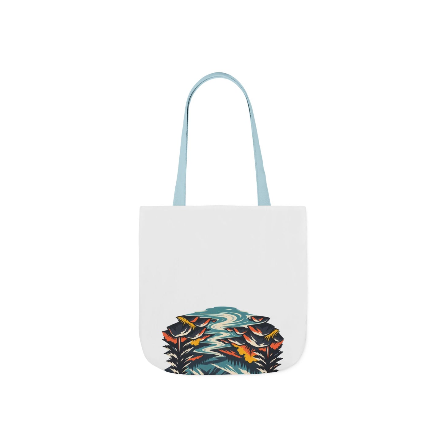 Alpine Sunrise River Mountain Adventure Tote Bag