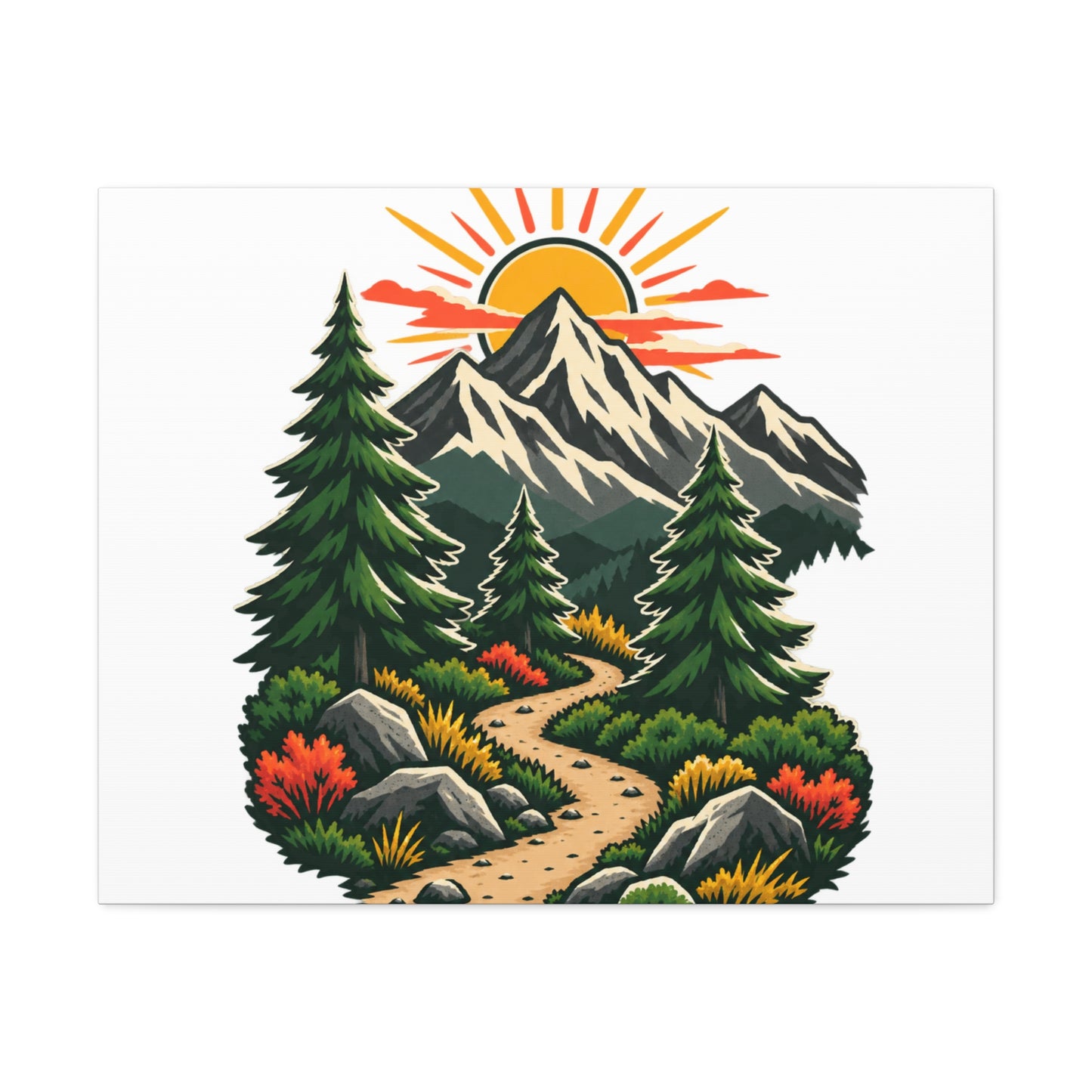 Sunrise Mountain Trail Outdoor Adventure Canvas Art