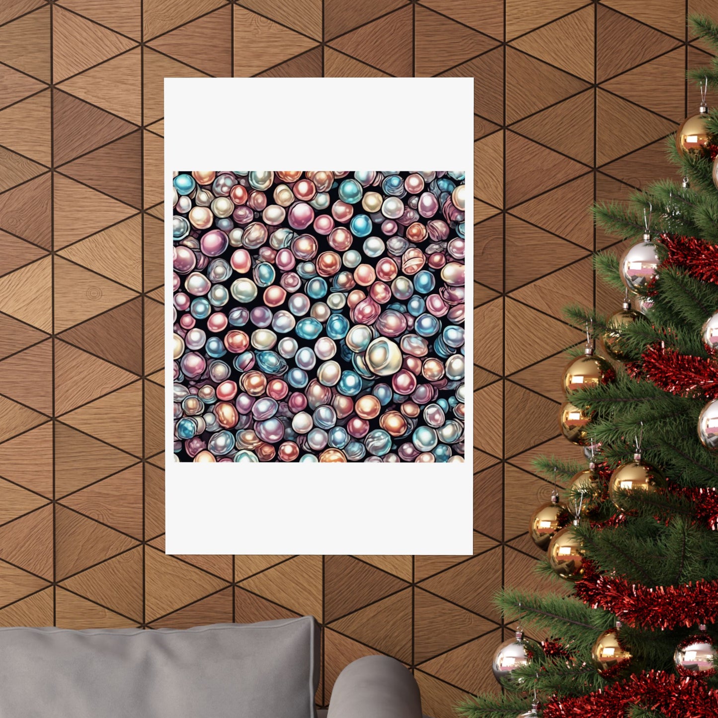 Pearl Bubble Pattern Abstract Gift Art Poster