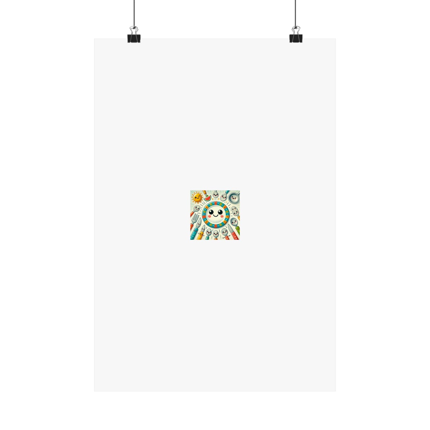 Happy Little Kitchen Club Kawaii Food Poster Kitchen Wall Art Decor