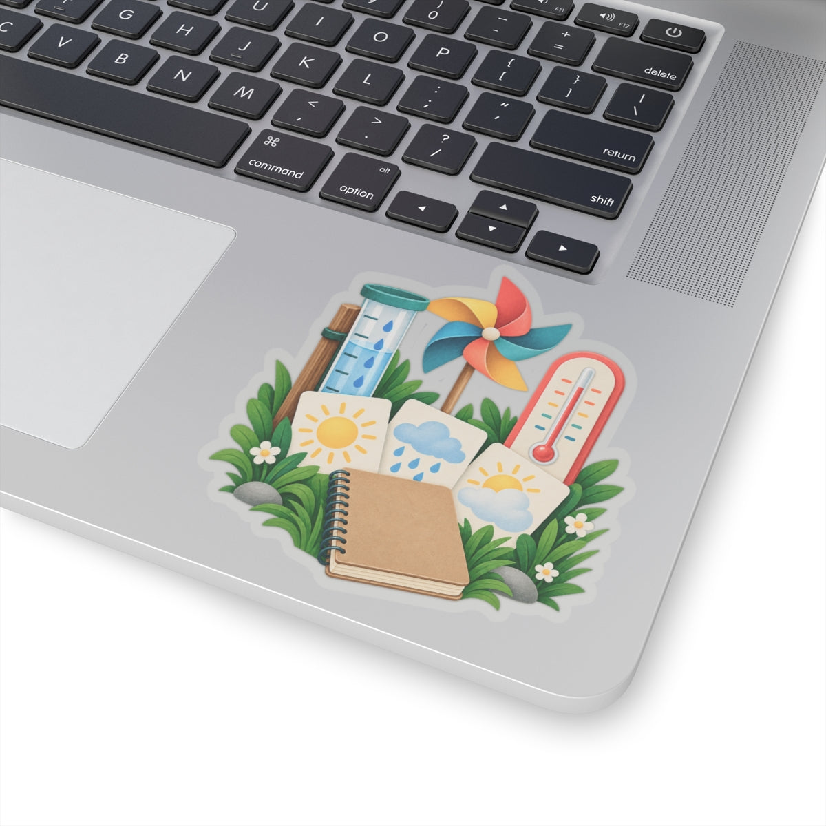 Colorful Backyard Weather Watching Kit Sticker