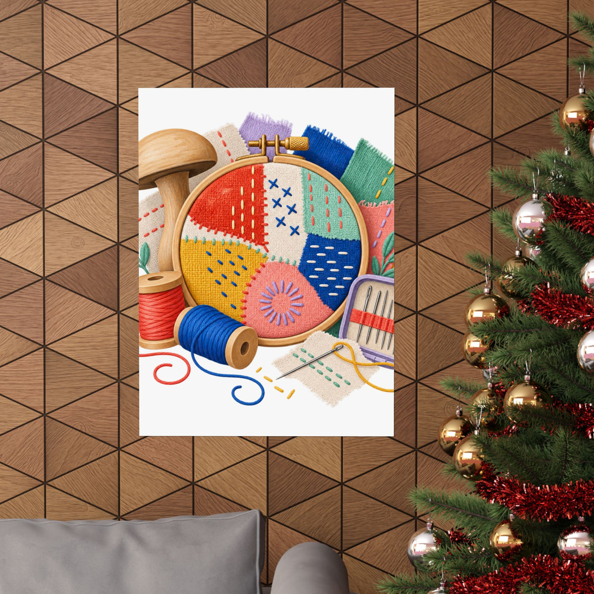 Colorful Visible Mending Workshop Poster