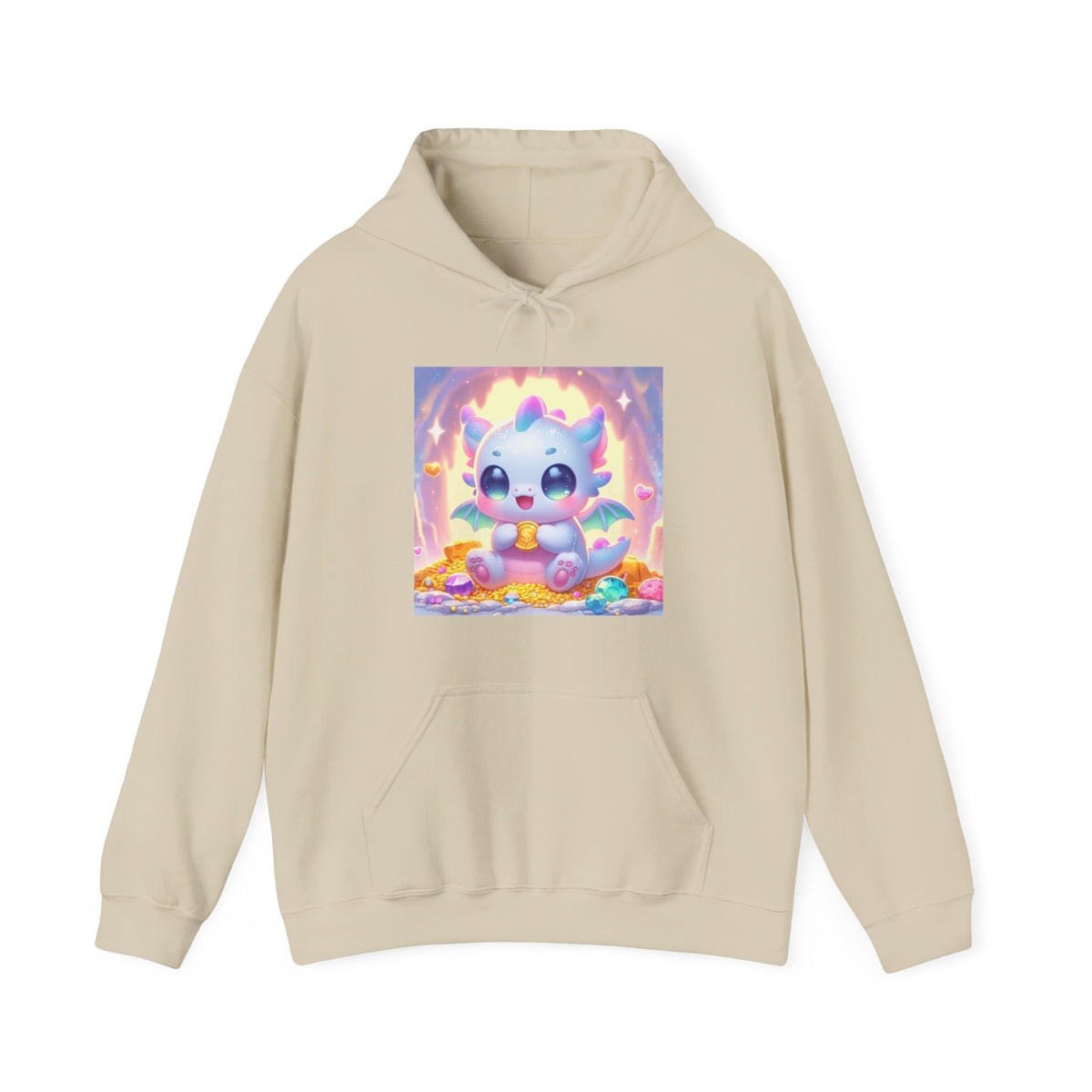 Pastel Treasure Dragon Kawaii Fantasy Hoodie