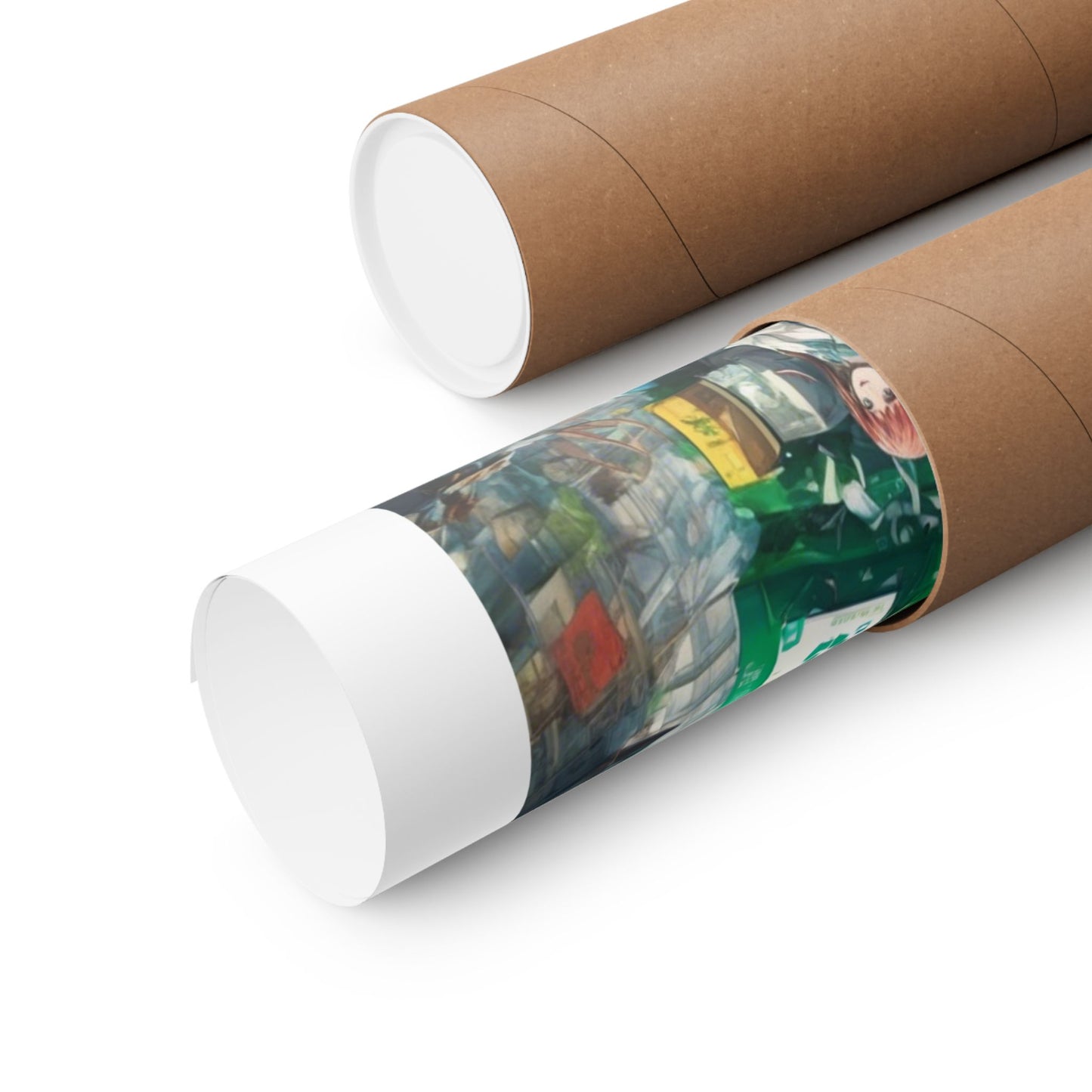 Urban Recycling Anime Friends Green City Wall Poster