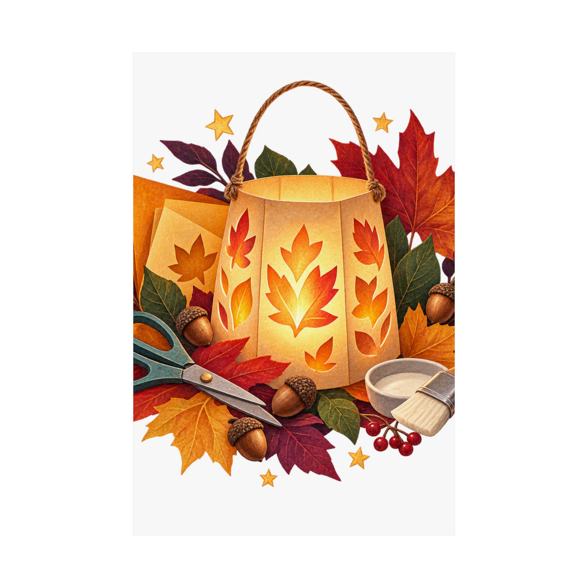 Autumn Lantern Making Workshop Poster