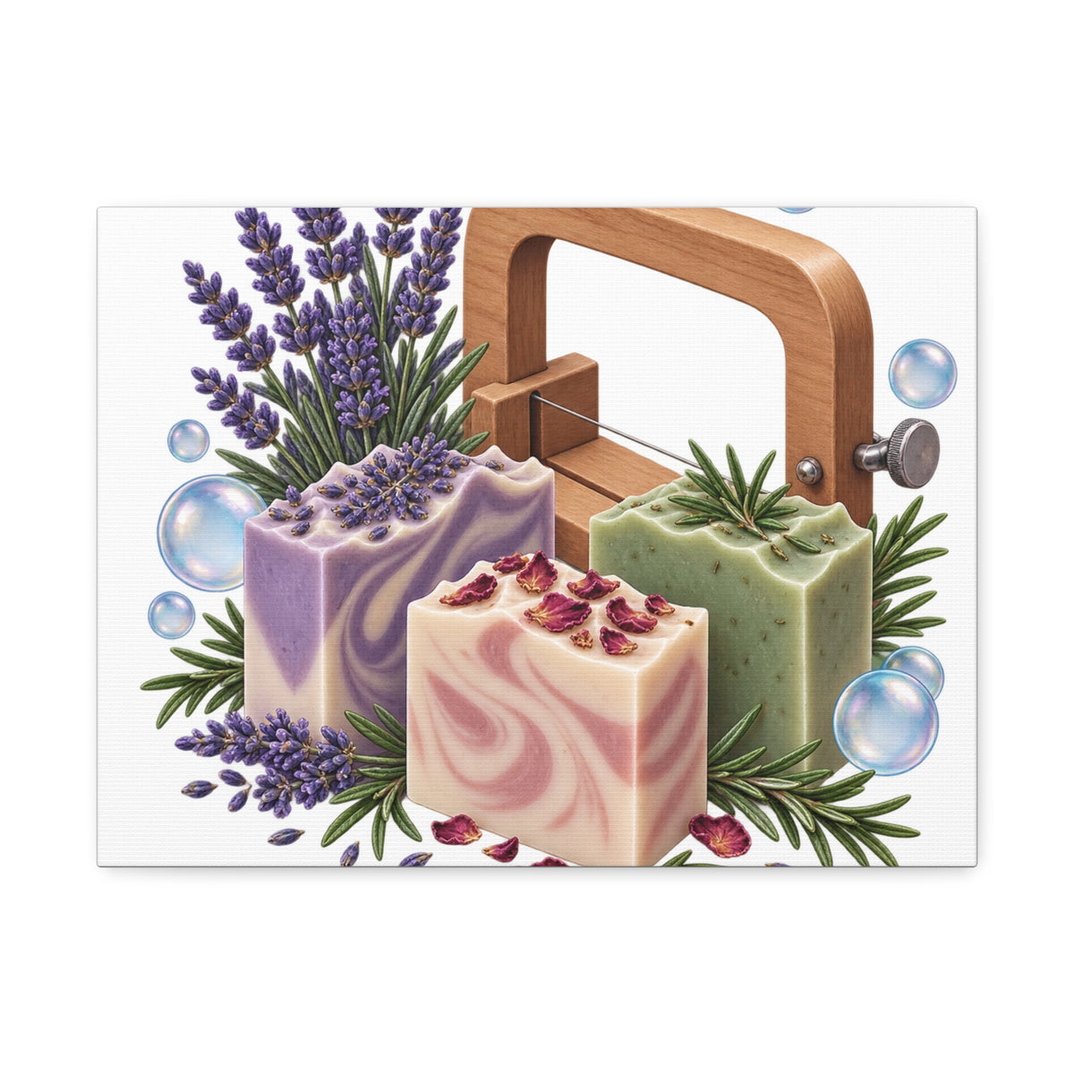 Botanical Soap Making Lavender and Herbs Canvas