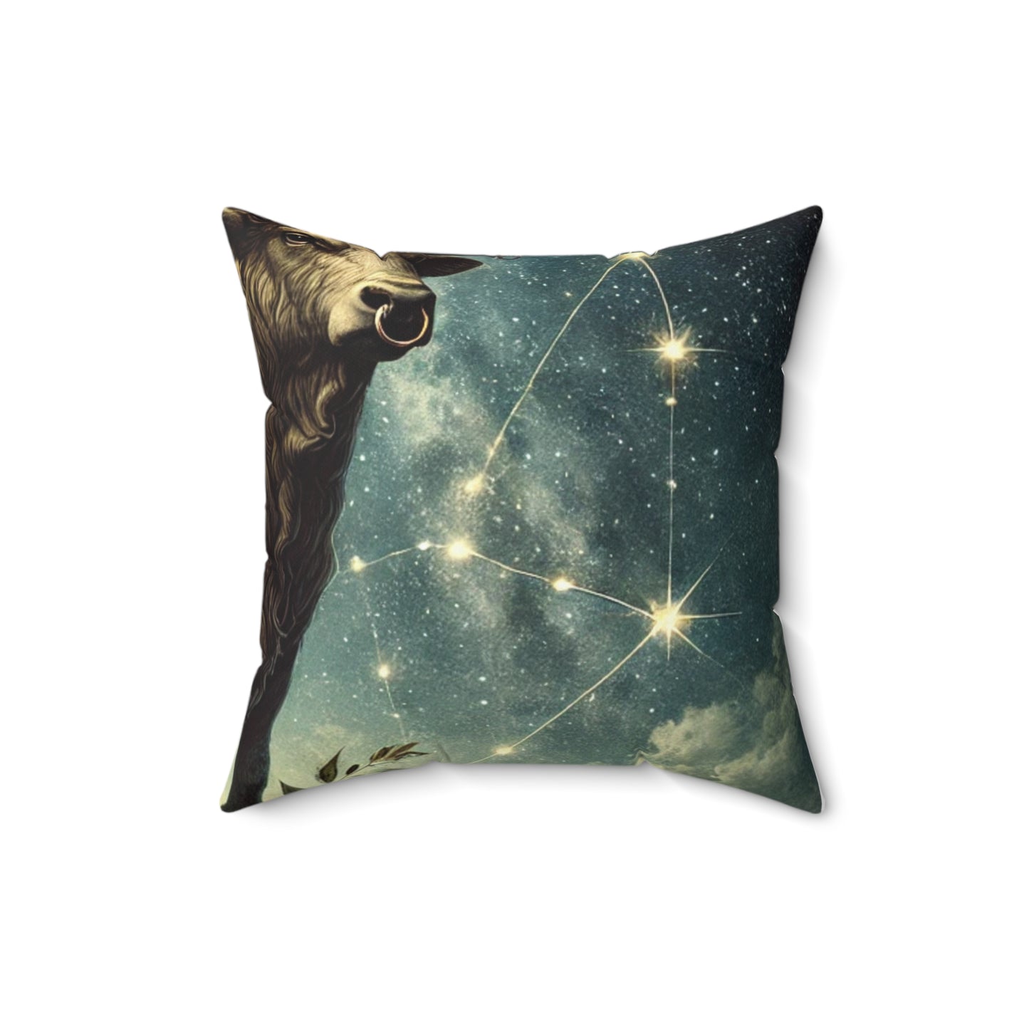Taurus Bull Constellation Celestial Decorative Pillow
