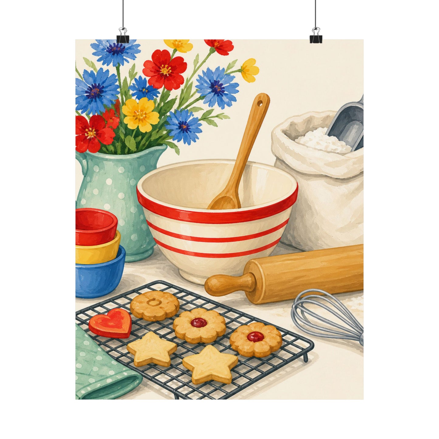 Cheerful Home Baking Hobby Poster