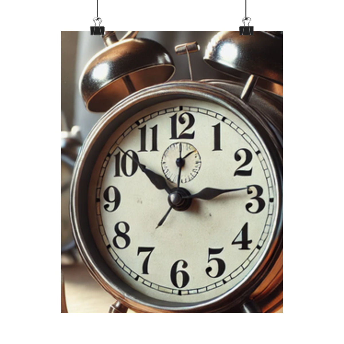 Vintage Alarm Clock Morning Routine Classic Clock Poster