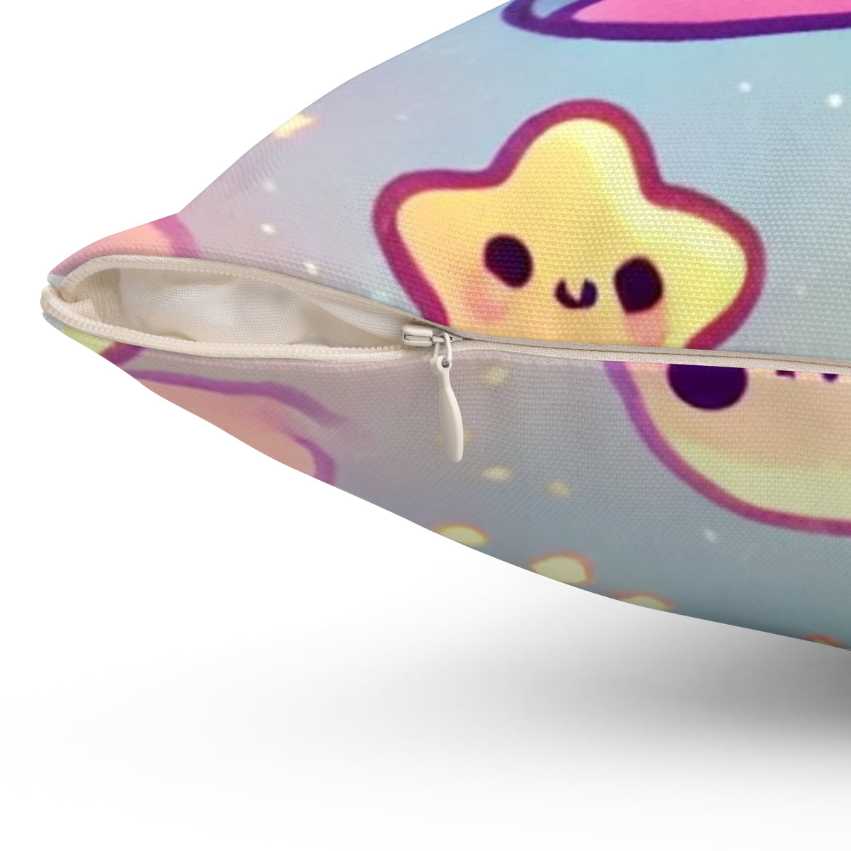 Kawaii Moon Wand Pastel Fantasy Decorative Pillow