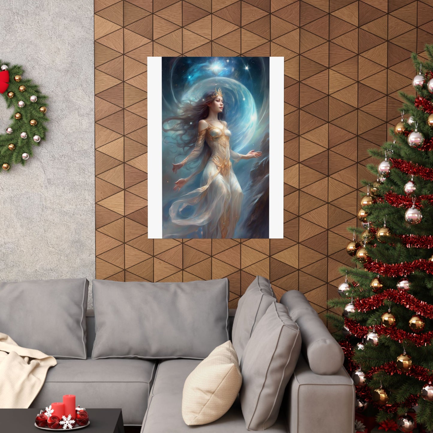 Lunar Celestial Queen Fantasy Portrait Poster
