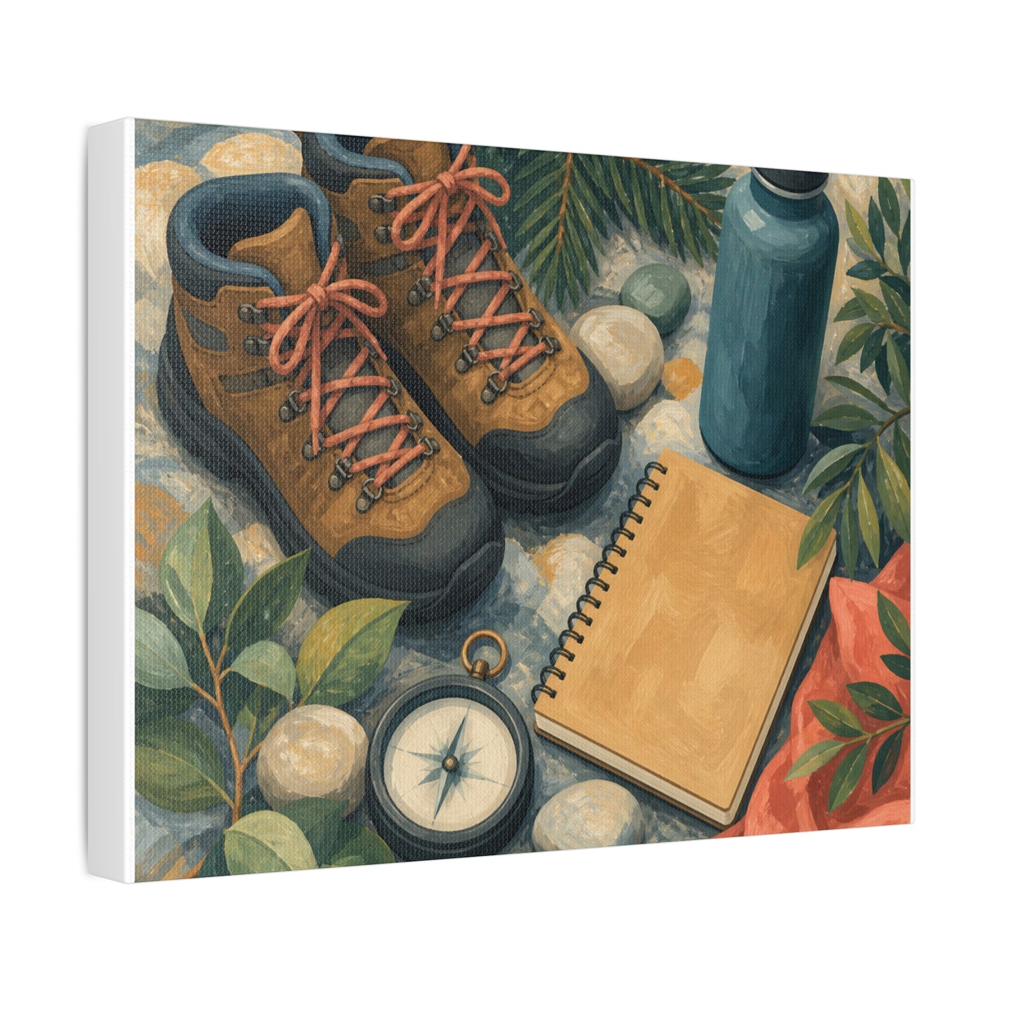 Quiet Hiking Trail Gear Art Canvas Art
