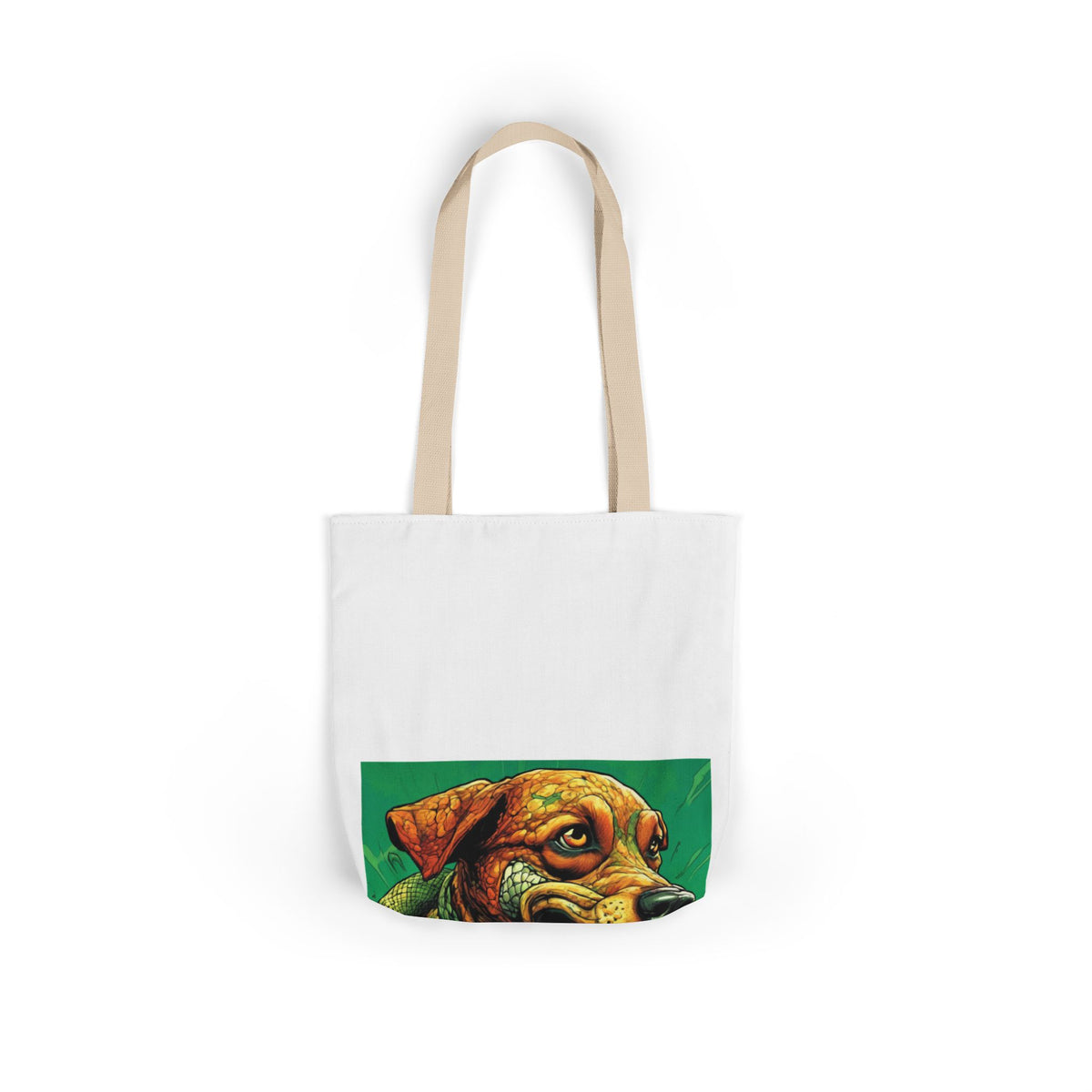 Serpent Guardian Dog Bold Fantasy Creature Tote Bag