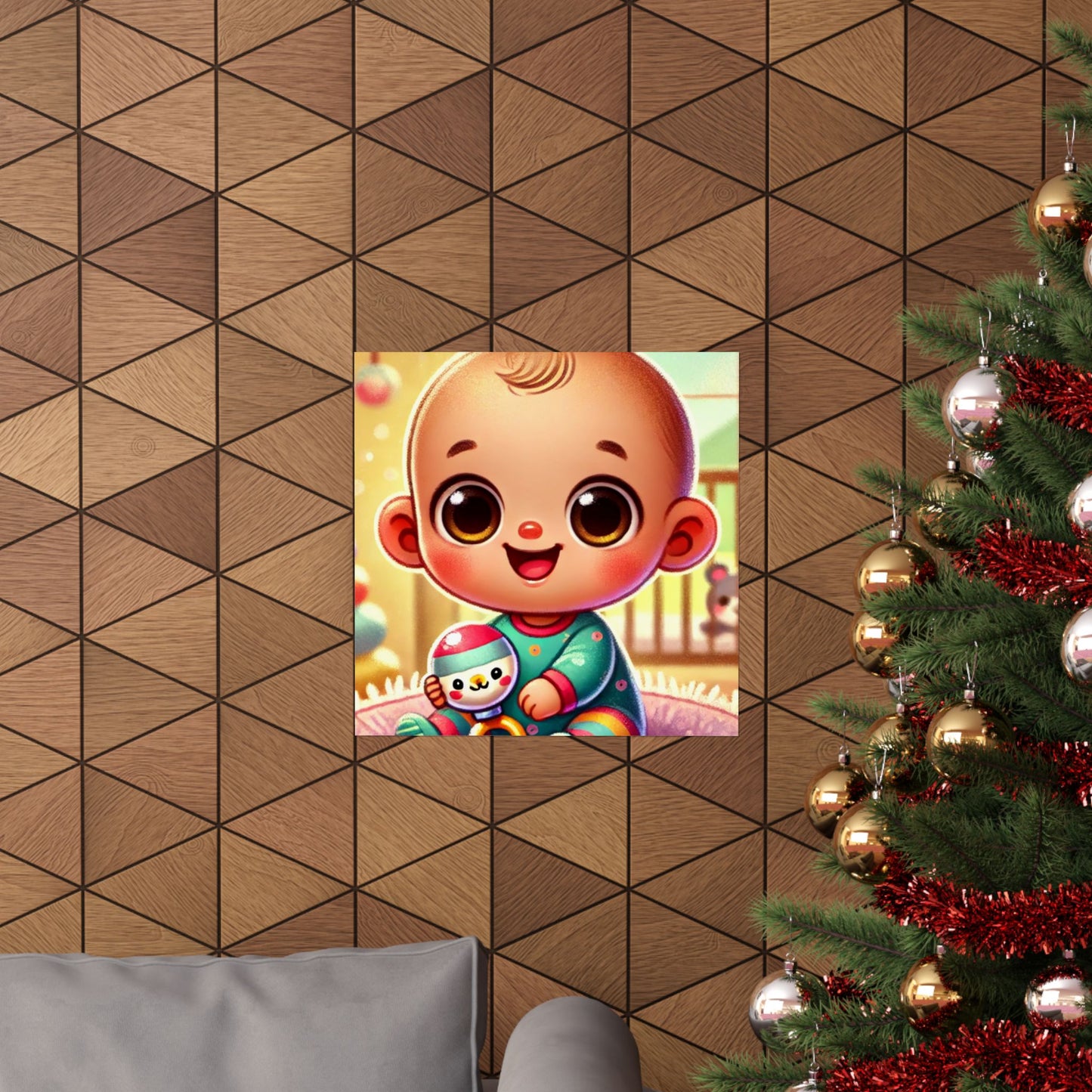 Cheerful Baby Nursery Playroom Art Poster
