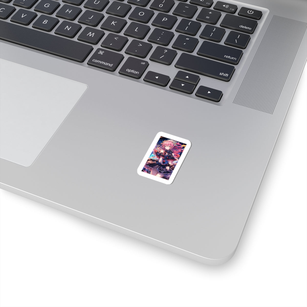 Pink Haired Fantasy Heroine Anime Portrait Sticker