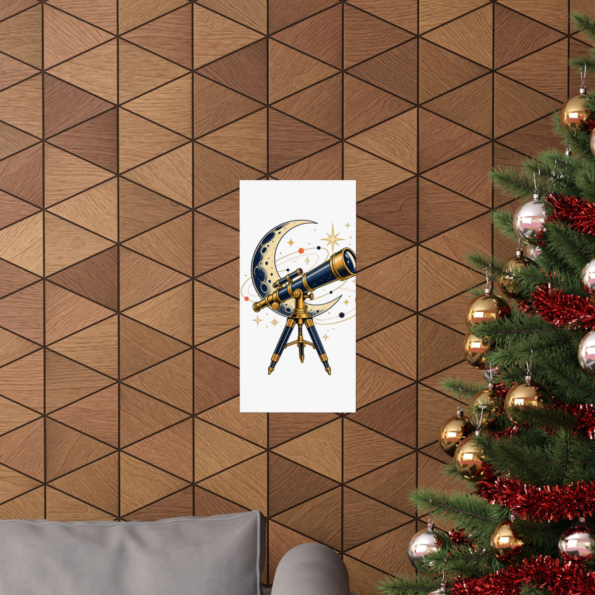 Vintage Telescope Celestial Astronomy Poster