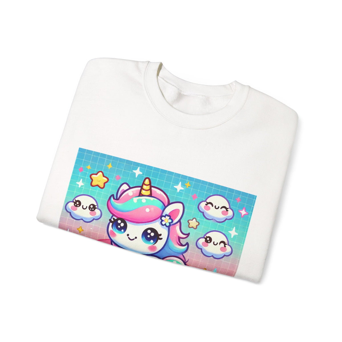 Pastel Rainbow Unicorn Cloud Kawaii Sweatshirt