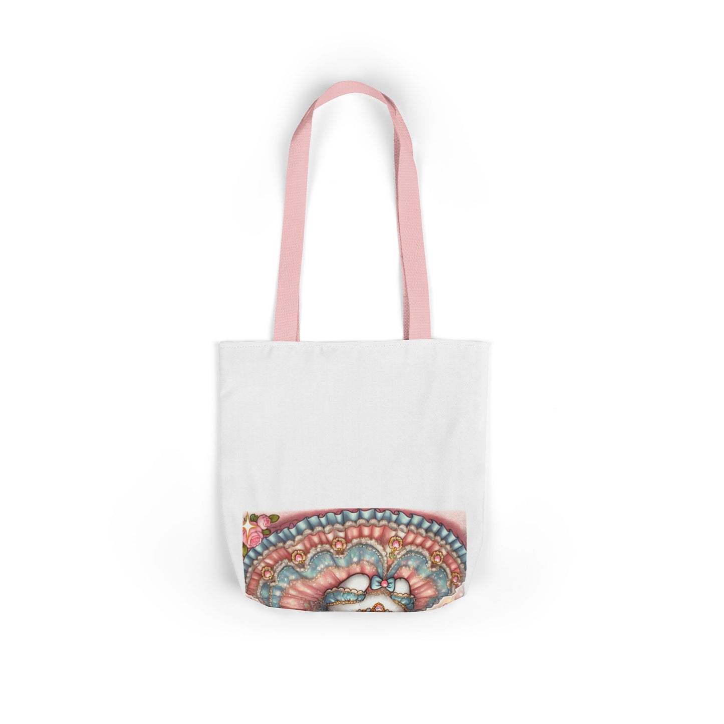 Pastel Princess Calico Cat Fantasy Canvas Tote Bag