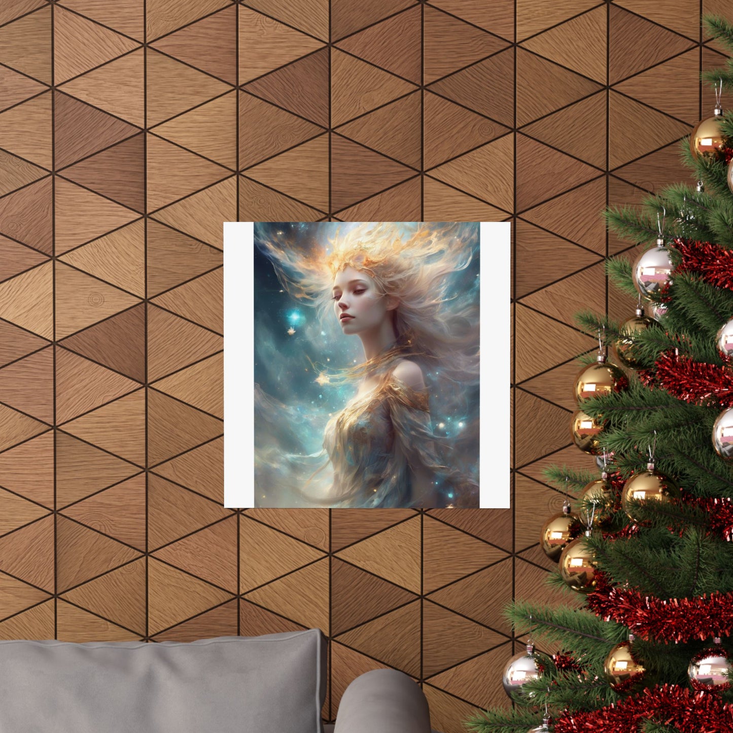 Solar Celestial Spirit Fantasy Portrait Poster