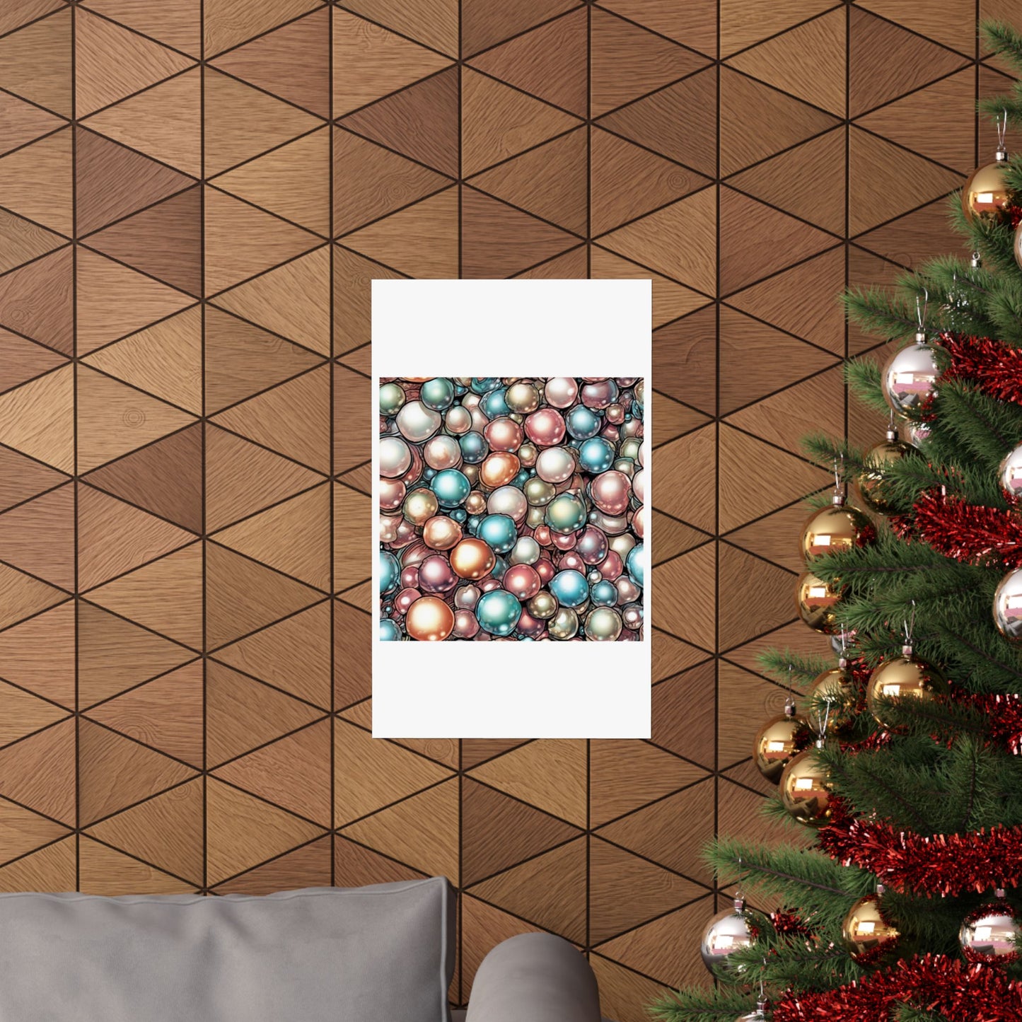 Rainbow Pearl Marble Abstract Gift Art Poster