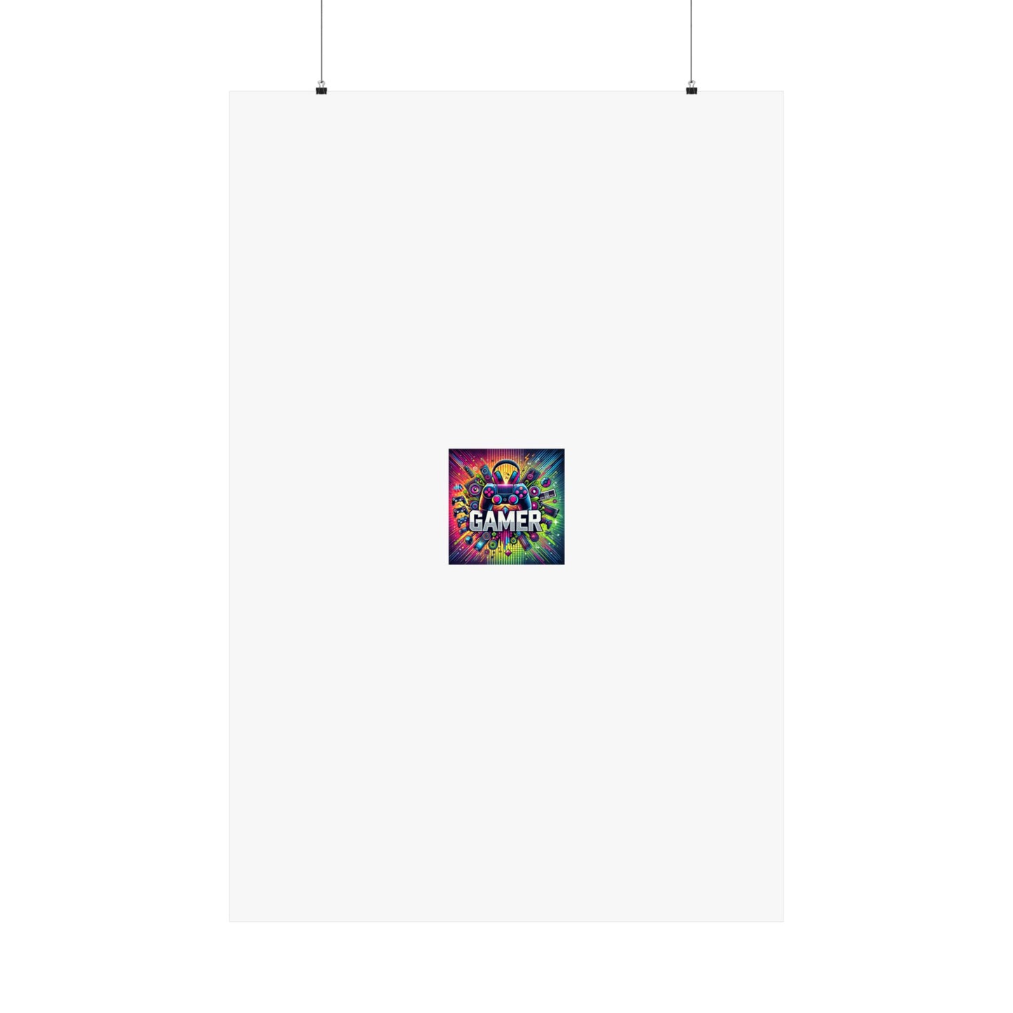Neon Gamer Energy Retro Arcade Gaming Wall Art Poster