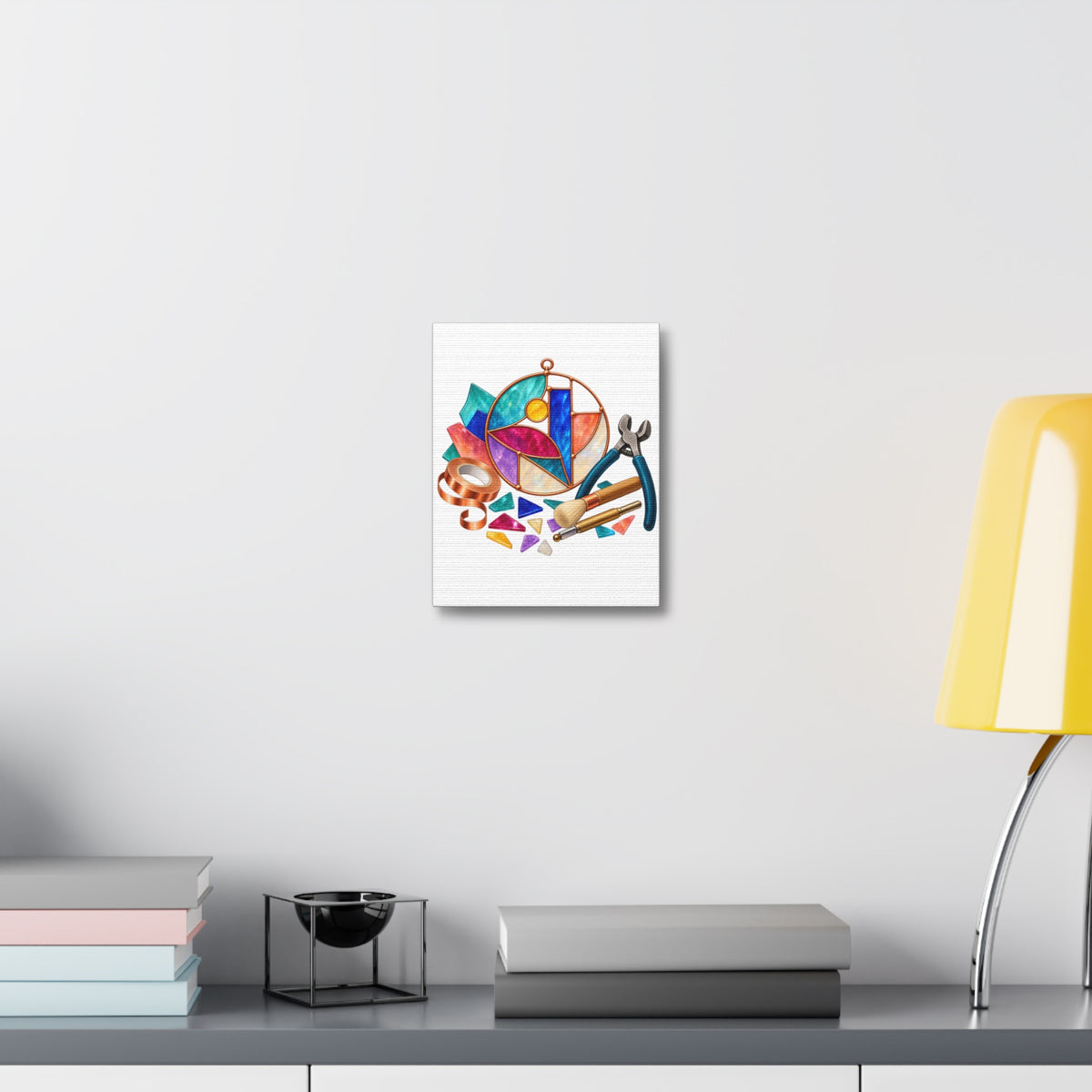 Abstract Stained Glass Suncatcher Workshop Canvas