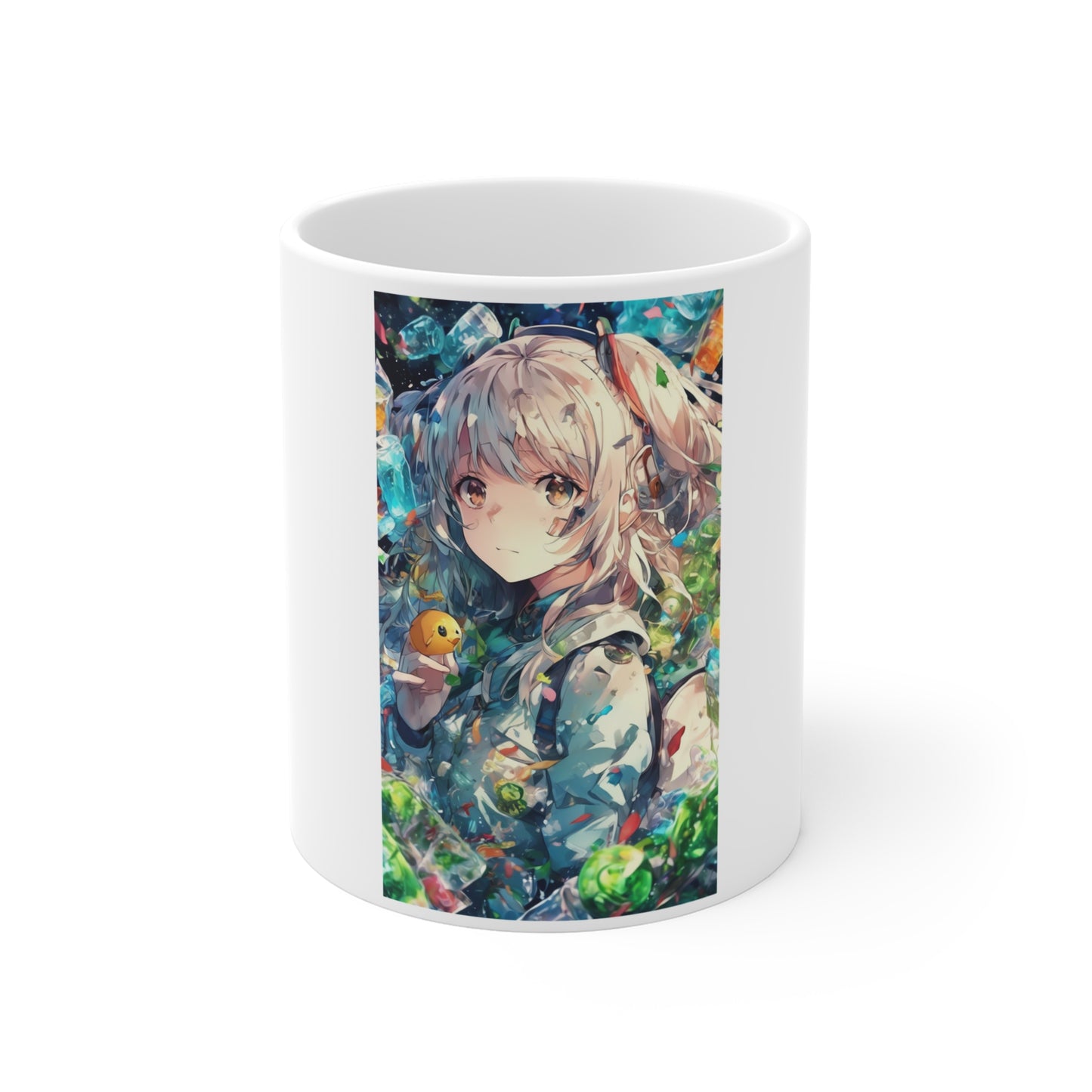 Crystal Bottle Anime Portrait Cute Art Coffee Mug
