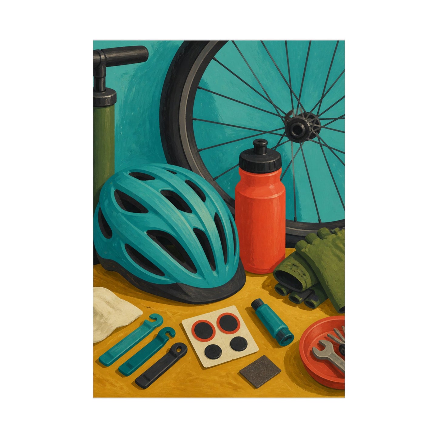 Everyday Bicycle Workshop Art Poster