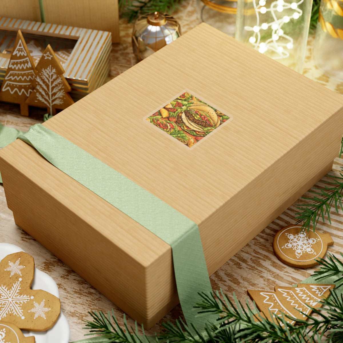 Stacked Taco Fiesta Foodie Gift Art Sticker