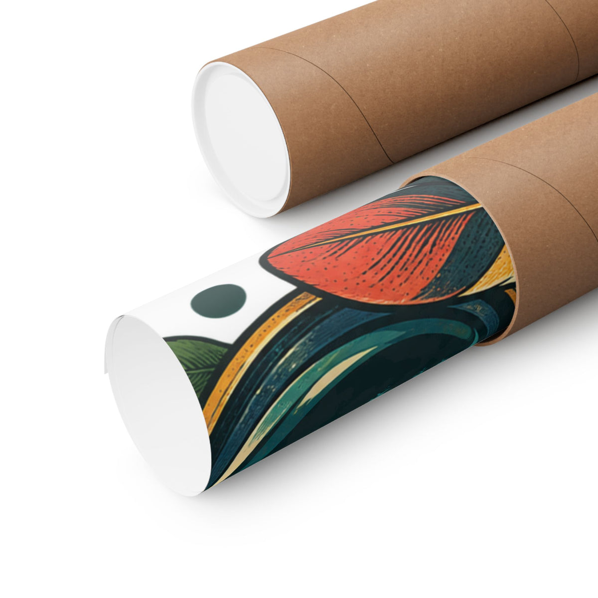 Retro Binoculars and Botanical Birdwatching Art Poster