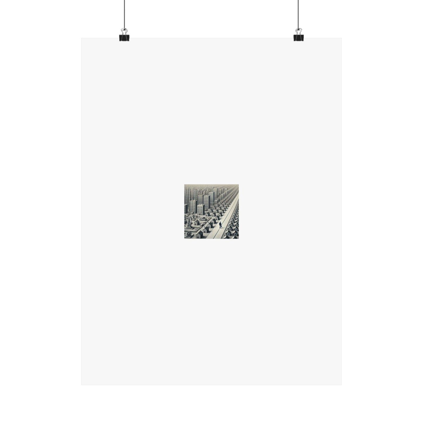 Monochrome Urban Factory Cityscape Poster Industrial Wall Art Gift