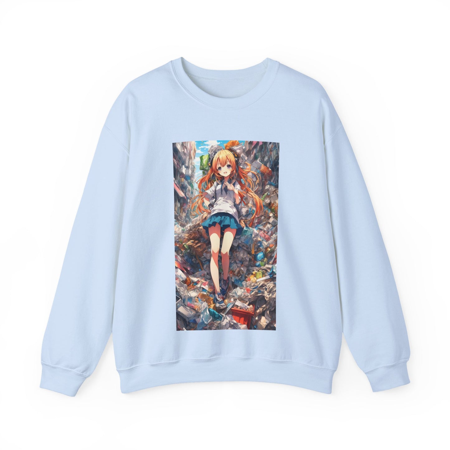 Recycling Rescue Anime Heroine Eco Street Art Sweatshirt