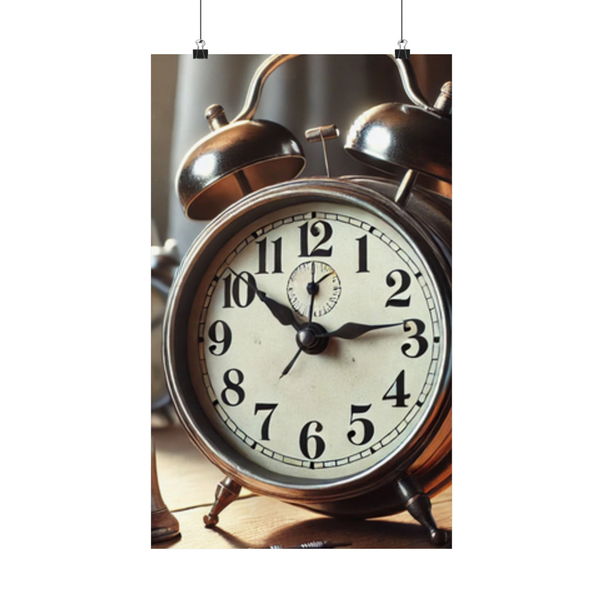 Vintage Alarm Clock Morning Routine Classic Clock Poster